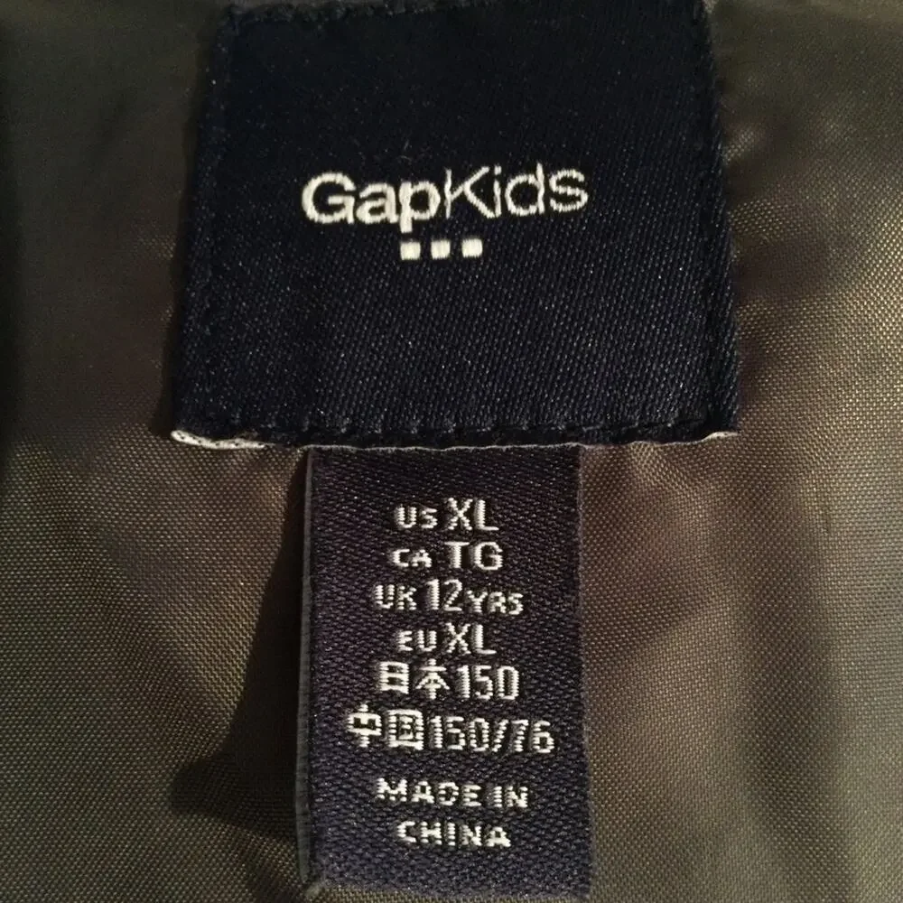 GapKids Orange Puffer Vest w Sherpa Collar XL